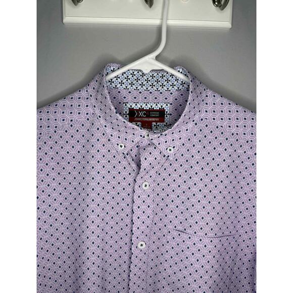Johnston & Murphy XC4 Extreme Comfort Button-Down Shirt Purple Men's Size Small - Picture 3 of 8